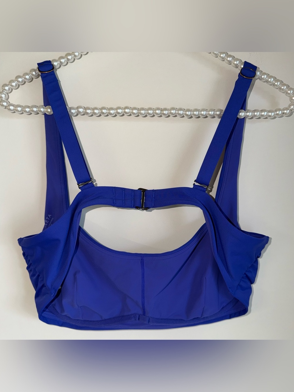 Athleta Electric Blue Square Neck Bikini Swim Top w/ Cups Size 38B/C - Picture 9 of 9